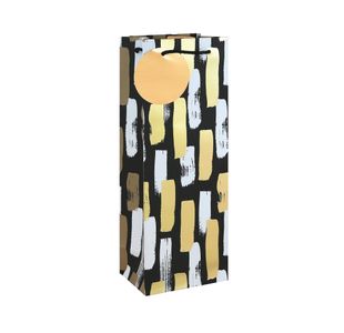 Mono Paint Strokes Bottle Bag Black Pack of 6 37013-4C