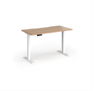 Elev8 Contract 1200w Straight Sit-stand Desk 1200mm x 600mm - White Frame, Beech Top