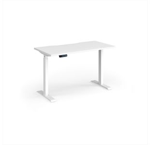 Elev8 Contract 1200w Straight Sit-stand Desk 1200mm x 600mm - White Frame, White Top