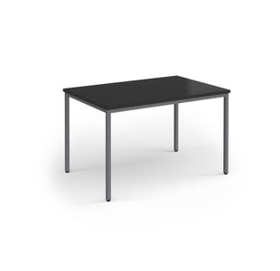 Flexi 25 rectangular table with graphite frame 1200mm x 800mm - Black