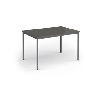 Flexi 25 rectangular table with graphite frame 1200mm x 800mm - Onyx Grey