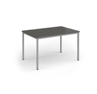 Flexi 25 rectangular table with silver frame 1200mm x 800mm - Onyx Grey