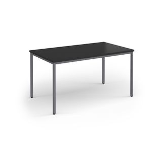 Flexi 25 rectangular table with graphite frame 1400mm x 800mm - Black