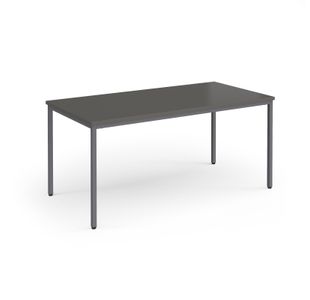 Flexi 25 rectangular table with graphite frame 1600mm x 800mm - Onyx Grey