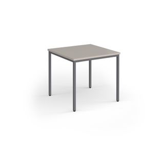 Flexi 25 square table with graphite frame 800mm x 800mm - Light Grey