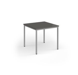 Flexi 25 square table with silver frame 800mm x 800mm - Onyx Grey