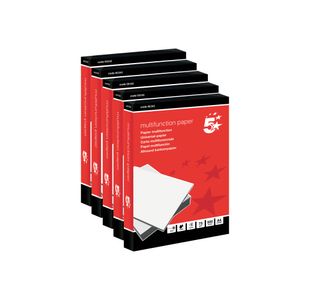 5 Star A4 Copier Paper 75gsm White Ream-Wrapped (Pack of 2500) 345