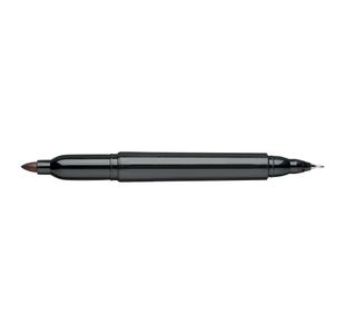 5 Star Twin Tip Permanent Marker 1.5mm and 0.4mm Line Black (Pack of 12) 102797