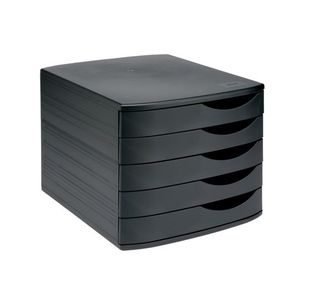 5 Star Desktop 5 Drawer Set A4 Documents up to 260x350mm Black/Black 108391
