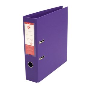 5 Star Premium Lever Arch File A4 70mm Spine Polypropylene Purple (Pack of 10) 138811