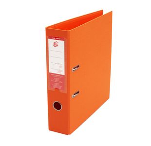 5 Star Premium Lever Arch File A4 70mm Spine Polypropylene Orange (Pack of 10) 138911