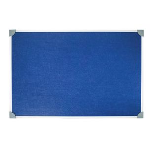 5 Star Felt Noticeboard with Wall Fixing Kit and Aluminium Trim 900x600mm Blue 171617