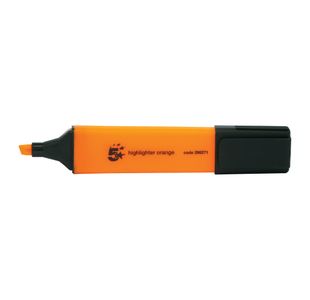 5 Star Highlighter Chisel Tip 1-5mm Line Orange (Pack of 12) 296271