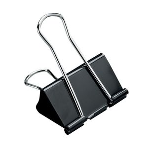 5 Star Office Foldback Clips 25mm Black (Pack of 12)