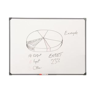 5 Star Drywipe Non-Magnetic Board with Fixing Kit and Detachable Pen Tray 1200x900mm 296980