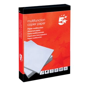 5 Star A4 Multifunctional Copier Paper 80gsm White Ream-Wrapped (Pack of 2500) 297293