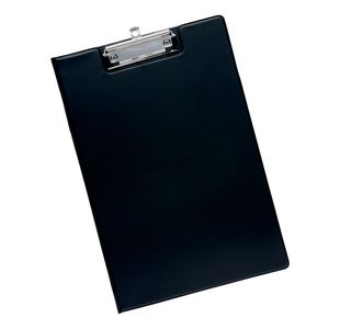 5 Star Fold-over Clipboard with Front Pocket Foolscap Black 320901