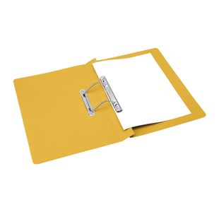 5 Star Transfer Spring File Foolscap Mediumweight 285gsm Capacity 38mm Yellow (Pack of 50) 356564