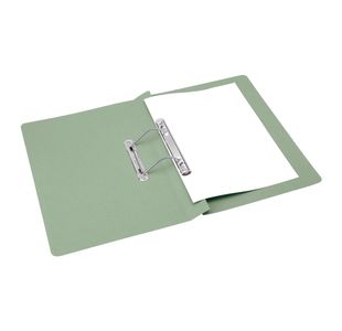 5 Star Transfer Spring File Foolscap Mediumweight 285gsm Capacity 38mm Green (Pack of 50) 356580