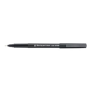 5 Star Fibre Tip Pen Medium 0.7mm Tip 0.4mm Line Black (Pack of 12) 397956