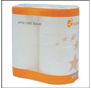 5 Star Toilet Tissue White 320 Sheet 4x9 (Pack of 36)