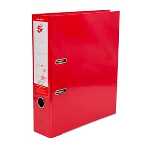 5 Star Lever Arch File A4 70mm Spine Red (Pack of 10) 423717