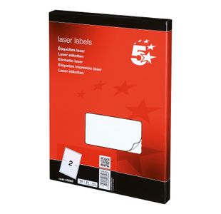 5 Star Multipurpose Labels Laser Copier and Inkjet 199.6x143.5mm White (Pack of 200) 423865