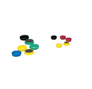 5 Star Round Plastic Covered Magnets 20mm Assorted (Pack of 10) 464033