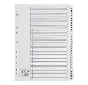 5 Star Office Index 1-31 Multipunched Mylar-reinforced Strip Tabs 150gsm A4 White