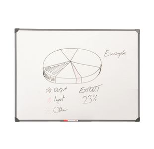 5 Star Drywipe Non-Magnetic Board with Fixing Kit and Detachable Pen Tray 600x450mm 481277