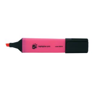 5 Star Highlighter Chisel Tip 1-5mm Line Pink (Pack of 12) 552919