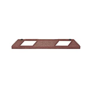 Park-Aid Wheel Stop 900mm Brick Red/Wht FS606020