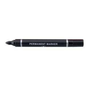 5 Star Permanent Marker Bullet Tip 2mm Line Black (Pack of 10) 638469