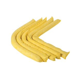 5 Star Chemical Socks Poly Pack XLong 8cmx3m Yellow Pack of 8 FS639592
