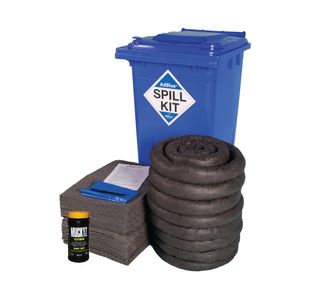 5 Star AdBlue Spill Kit in Blue Wheelie Bin 240 Litre Blue FS642813