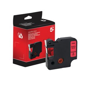 Five Star Non-OEM Replacement for Dymo 40917 Black on Red 9mm x 7m FS672240