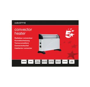 5 Star Convector Heater 2000W White FS677710