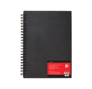 5 Star Hardback Spiral Sketchbook A3 Portrait 50 Sheets FS688011
