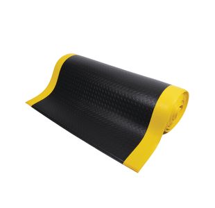 5 Star Anti-Fatigue Diamond Mat 1.2 x 18.3m Black/Yellow FS712659