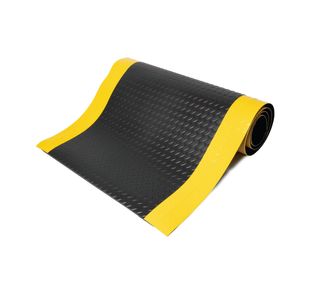 5 Star Anti-Fatigue Safety Deckplate Mat 1.5x15m Black/Yellow FS712714