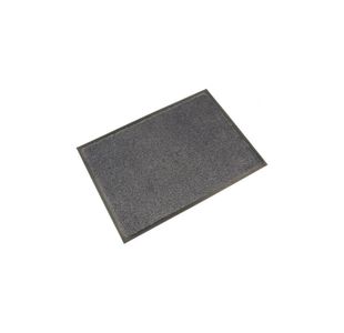 5 Star Washable Indoor Entrance Door Mat 0.85x1.5 Black/Steel FS712920