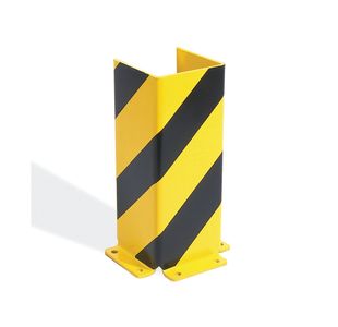 Heavy Duty Pallet Rack Protector U Prof 400x6 Ylw/Blk FS786319