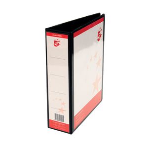 5 Star Presentation Lever Arch File A4 Polypropylene 58mm Capacity Black 814283