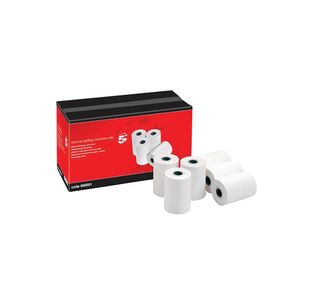 5 Star Thermal Printer Rolls 1-Ply 57x38x18m Core 12.7mm (Pack of 20) 900001