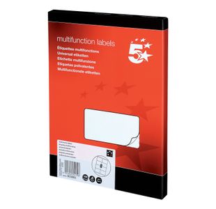 5 Star Multipurpose Labels Laser Copier Inkjet 105x71mm White (Pack of 800) 903865