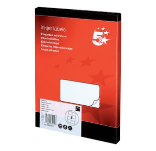5 Star Address Labels Inkjet 99.1x67.7mm White (Pack of 800) 905076