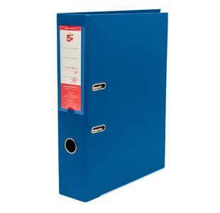 5 Star Premium Lever Arch File A4 70mm Spine Polypropylene Royal Blue (Pack of 10) 908307