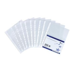 5 Star Expanding Punched Pocket + Flap Polypropylene Top-opening 160 Micron A4 (Pack of 10)