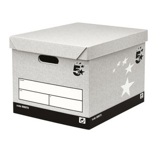 5 Star Storage Box and Lid Self-Assembly 336x391x285mm (Pack of 10) 908978 908978