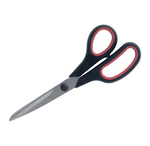 5 Star Premium Scissors 200mm Stainless Steel Blades Black/Red 909272